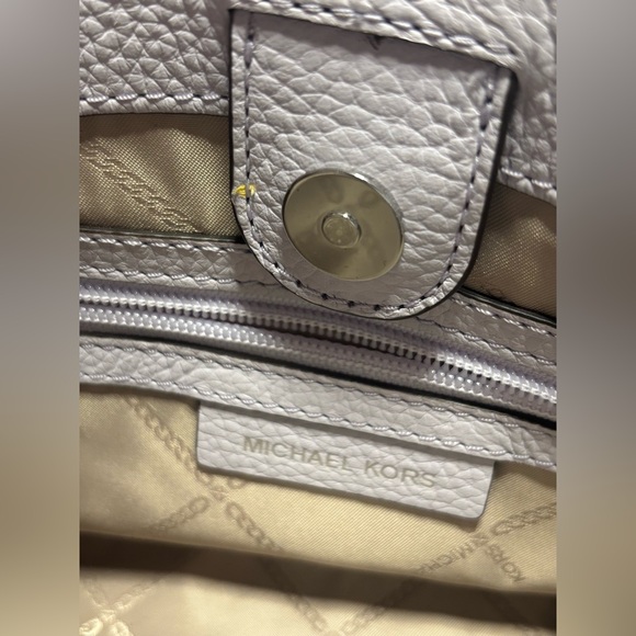 Michael Kors nwot Leather Camille Small Satchel Lavender Mist Handbag Purse lux - Picture 7 of 7